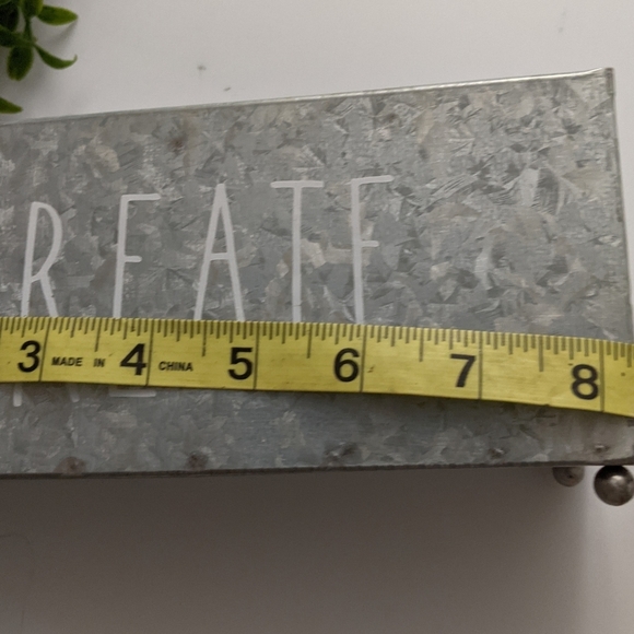 Rae Dunn Galvanized School Home Metal CRATE Holder 4 Slots - Picture 4 of 7